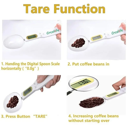 Digital Measuring Spoon Scale – 500g/0.1g Precision, LCD Display, Portable Kitchen Tool for Accurate Food & Ingredient Weighing